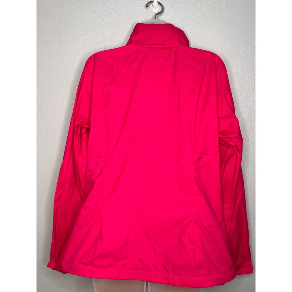 NWOT Columbia Woman Pink Windbreaker Hooded Travel Zip Up Jacket SZ L - Picture 5 of 15